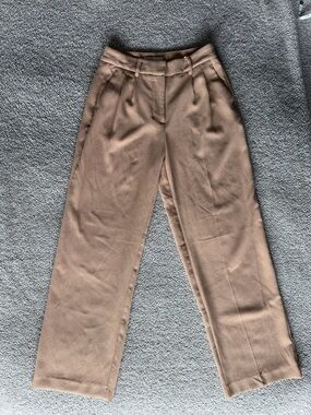 Nine West Tan Wide-Leg Trousers